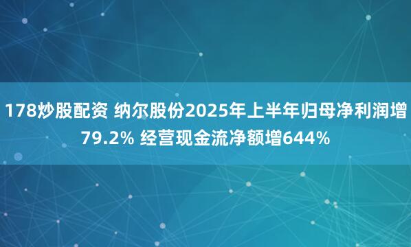 178炒股配资 纳尔股份2025年上半年归母净利润增79.2% 经营现金流净额增644%